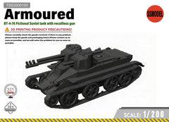SSMODEL 1/200 BT-4-76 Fictional Soviet tank Resin Model Kit TSS2000155