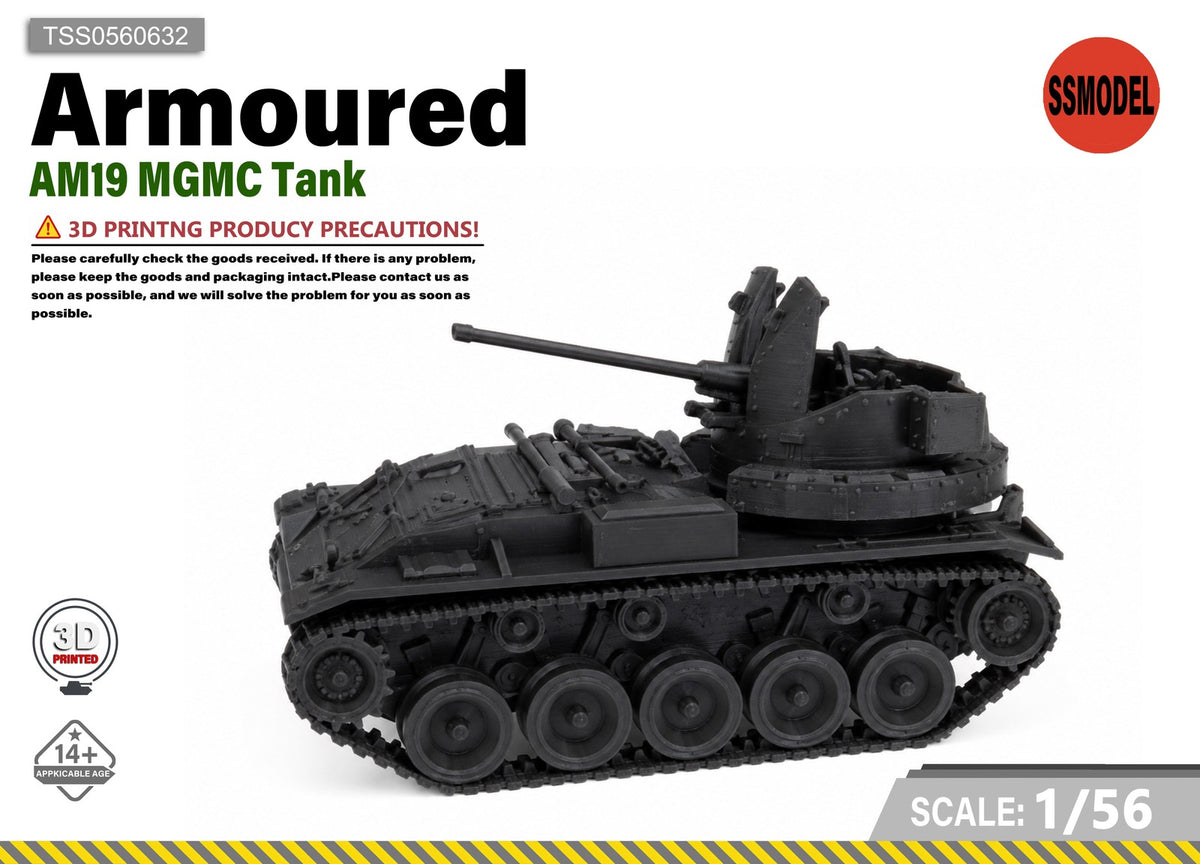 SSMODEL 1/56 AM19 MGMC Tank Resin MODEL KIT TSS0560632 — scale model kit