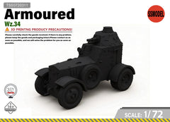 SSMODEL 1/72 Wz.34 Historic AFV Armored Vehicle Mini Scale Model Kit TSS0720311