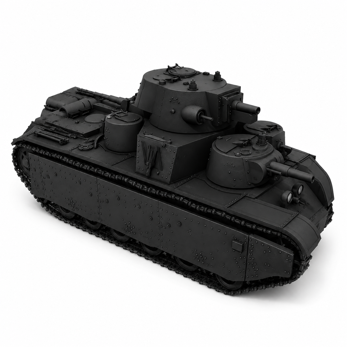 SSMODEL 1/120 T-35 mod 1939 Tank Resin MODEL KIT TSS1200520 — detail view 2