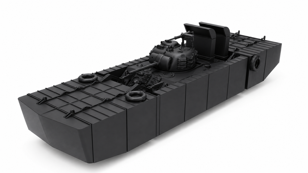 SSMODEL 1/32 1/35  Sherman M4 with the T6 Flotation device Tank  MODEL TSS0694