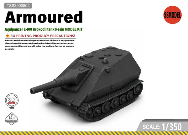 SSMODEL 1/350 Jagdpanzer E-100 Krokodil tank Resin MODEL KIT TSS3500502