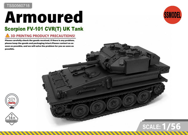 SSMODEL 1/56 Scorpion FV-101 CVR(T) UK Tank Resin Model Kit TSS0560718