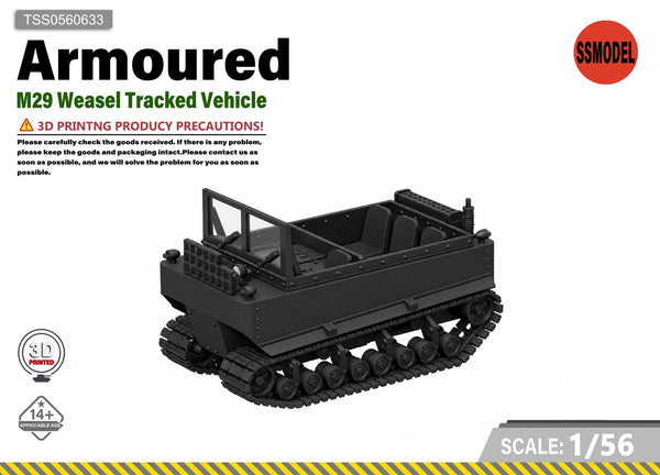 SSMODEL 1/56 M29 Weasel Tracked Vehicle Tank Resin MODEL KIT TSS0560633