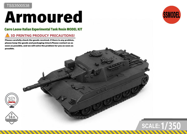 SSMODEL 1/350 Carro Leone Italian Experimental Tank Resin MODEL KIT TSS3500538