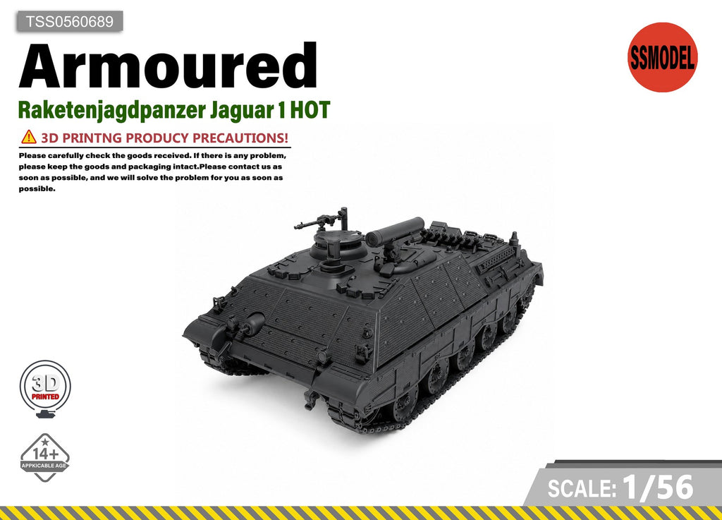 SSMODEL 1/56 Raketenjagdpanzer Jaguar 1 HOT Tank Resin MODEL KIT TSS0560689