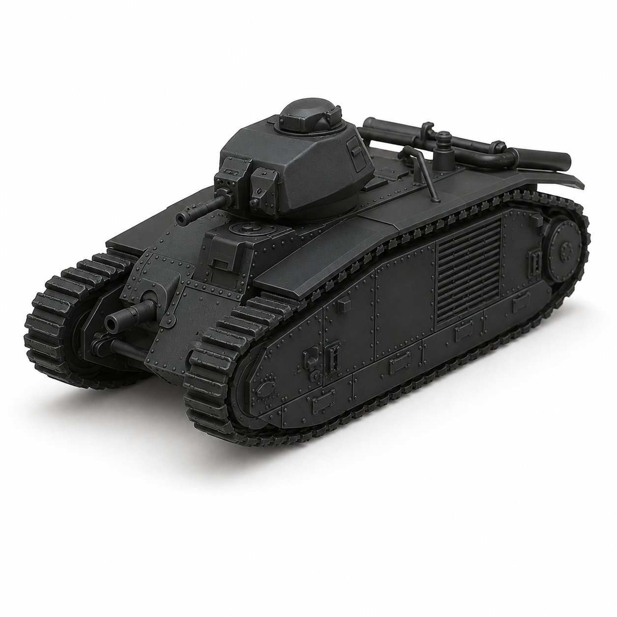 SSMODEL 1/56 Heavy Tank Char B1 bis France Resin MODEL KIT TSS0560793 — scale model kit