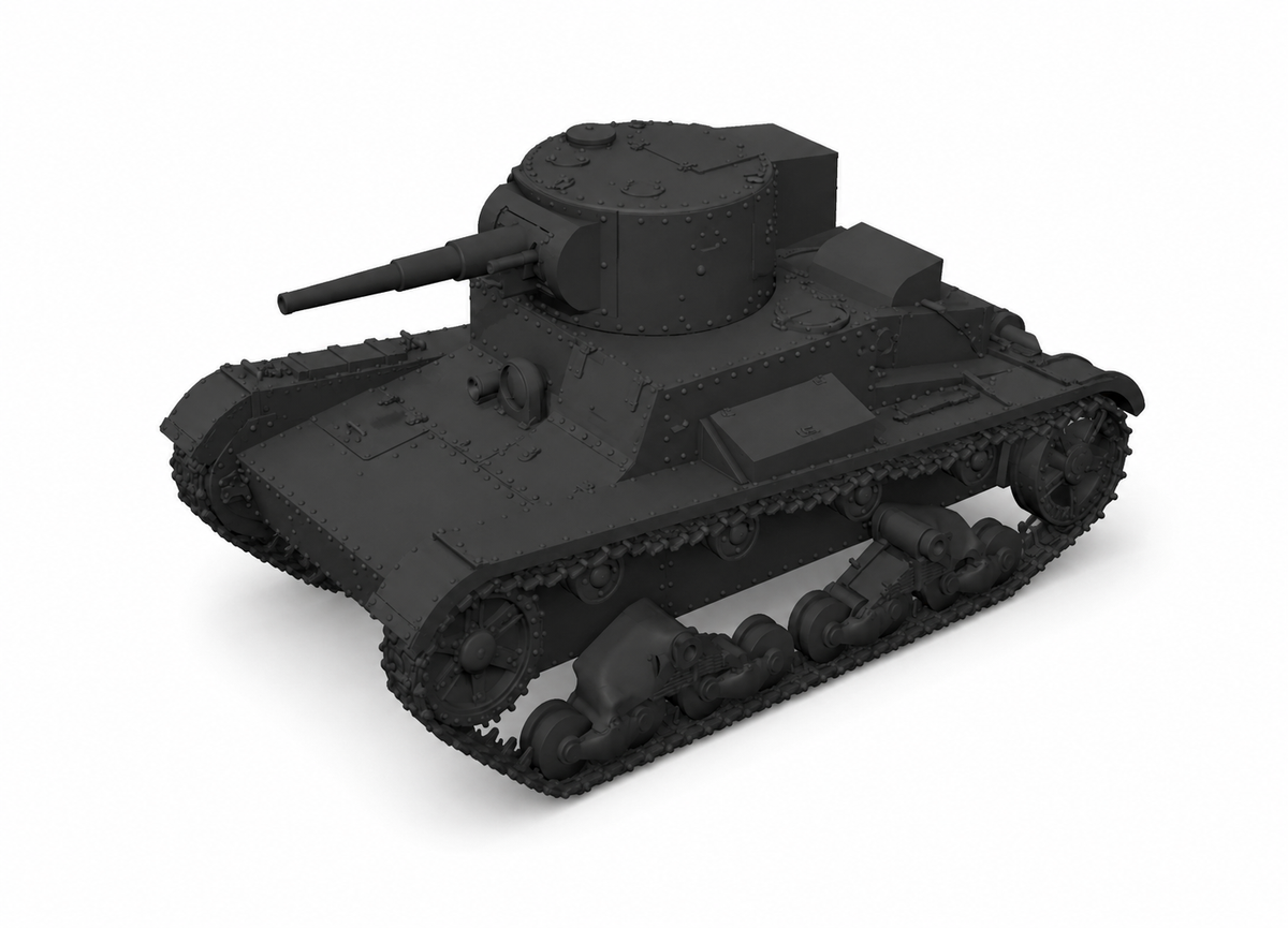 SSMODEL 1/200 T-26 mod. 1933 with Mariupol turret Resin Model Kit TSS2000053 — detail view 2