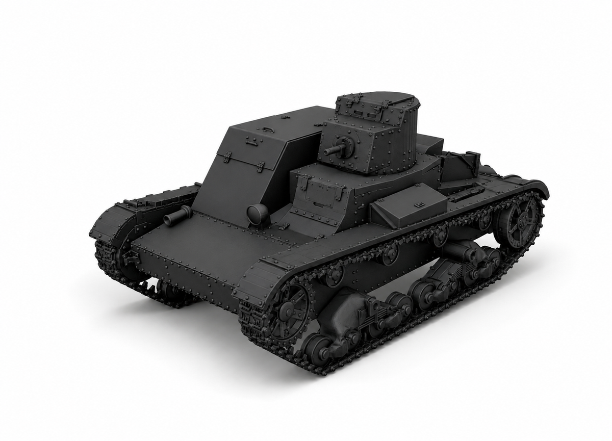 SSMODEL 1/220 MKhT1 Soviet experimental khemical tank Resin Model Kit TSS2200050 — detail view 2