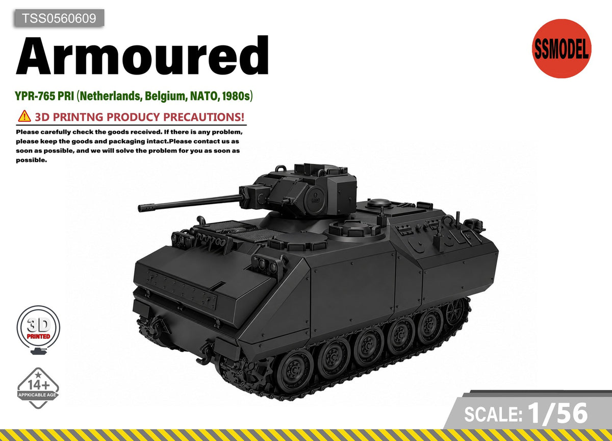 SSMODEL 1/56 YPR-765 PRI  Netherlands, Belgium Tank Resin MODEL KIT TSS0560609 — scale model kit