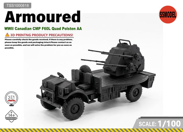 SSMODEL 1/100 WWII Canadian CMP F60L Quad Polsten AA Resin Model Kit TSS1000818