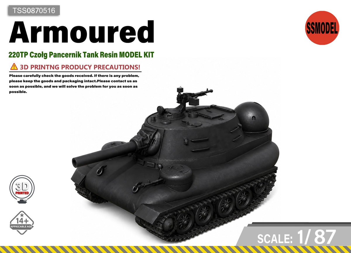 SSMODEL 1/87 220TP Czołg Pancernik Tank Resin MODEL KIT TSS0870516