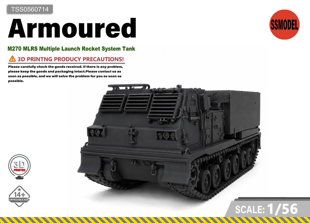 SSMODEL 1/56 M270 MLRS Multiple Launch Rocket System Tank Model Kit TSS0560714