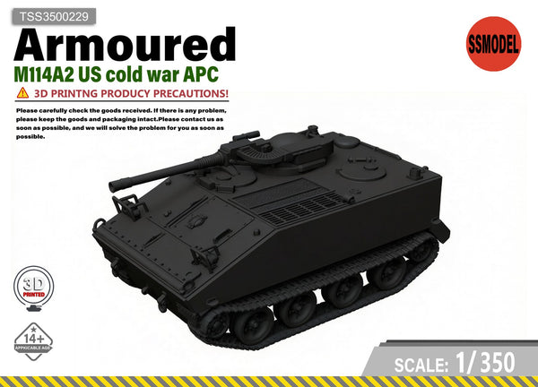 SSMODEL 1/350 M114A2 US cold war APC Tank Resin MODEL KIT TSS3500229