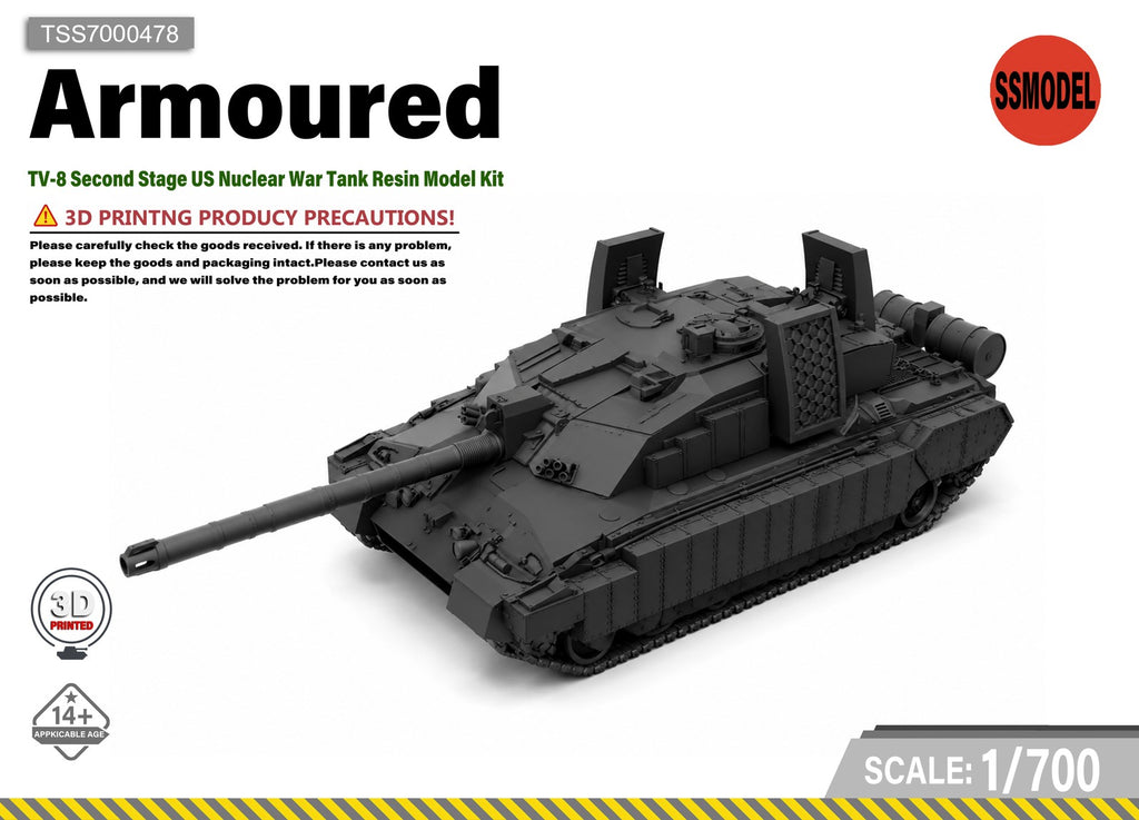 SSMODEL 1/700 TV-8 Second Stage US Nuclear War Tank Resin Model Kit TSS7000478