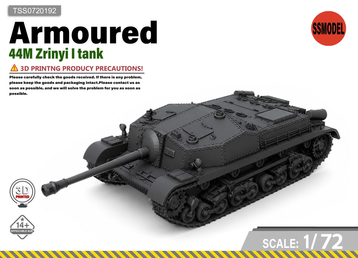 SSMODEL 1/72 44M Zrinyi I tank Resin Model Kit TSS0720192