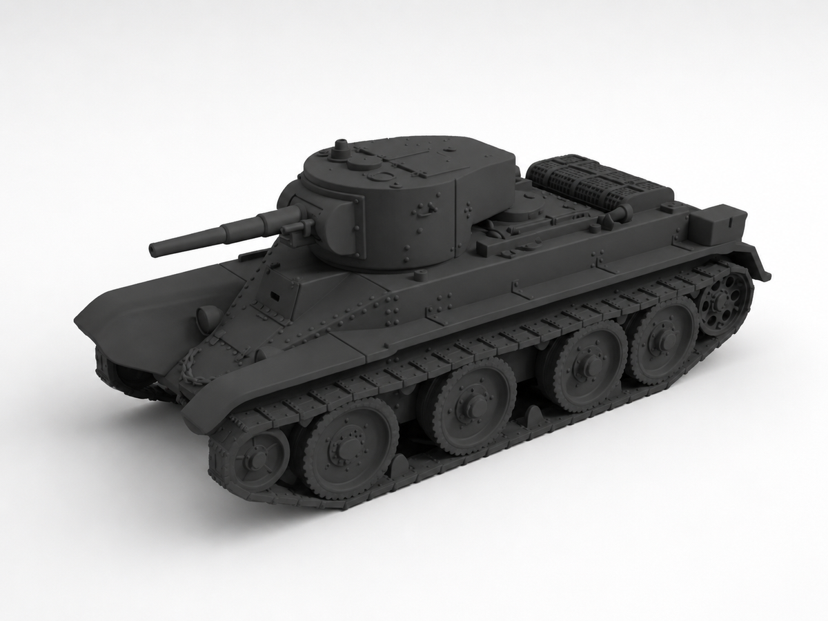 SSMODEL 1/76 BT-5 (late) Soviet light tank Resin Model Kit TSS0760099 — detail view 2