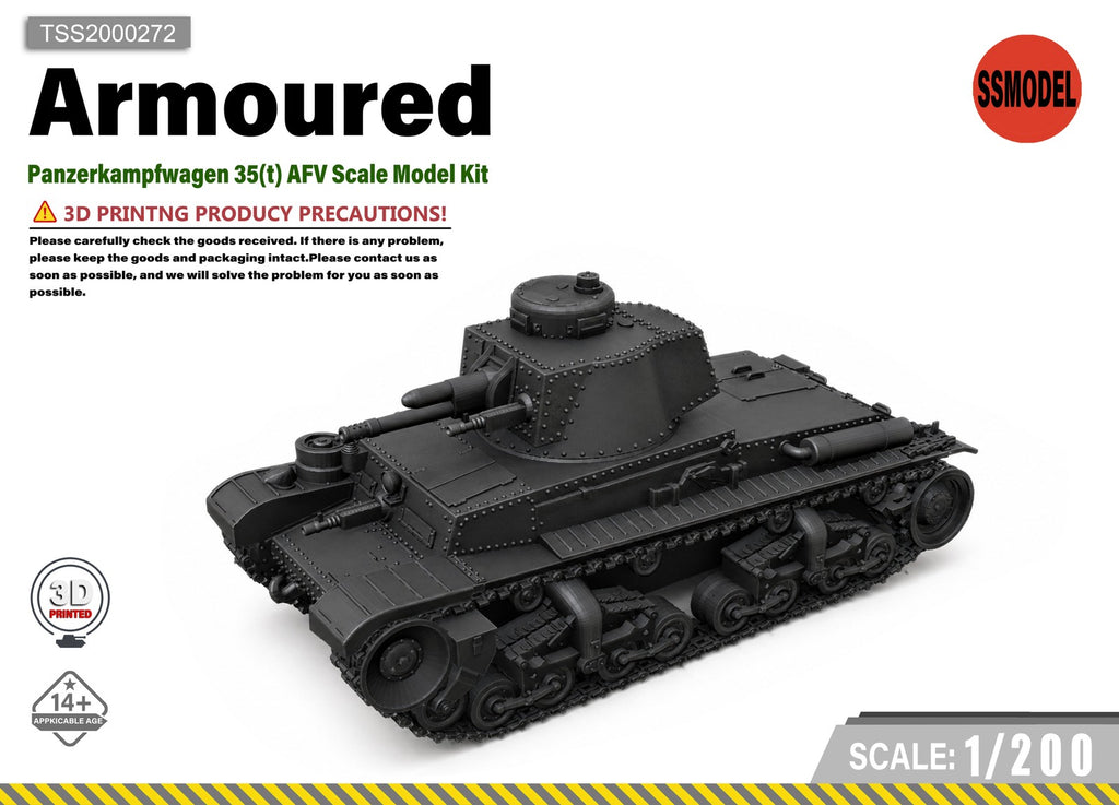SSMODEL 1/200 Panzerkampfwagen 35(t) tank Model Kit TSS2000272