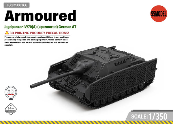 SSMODEL 1/350 Jagdpanzer IV/70(A) (uparmored) German AT-gun tank Resin Model Kit
