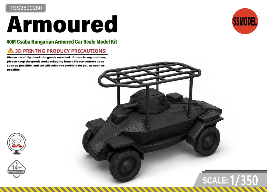 SSMODEL 1/350 40M Csaba tank Resin Model Kit TSS3500260