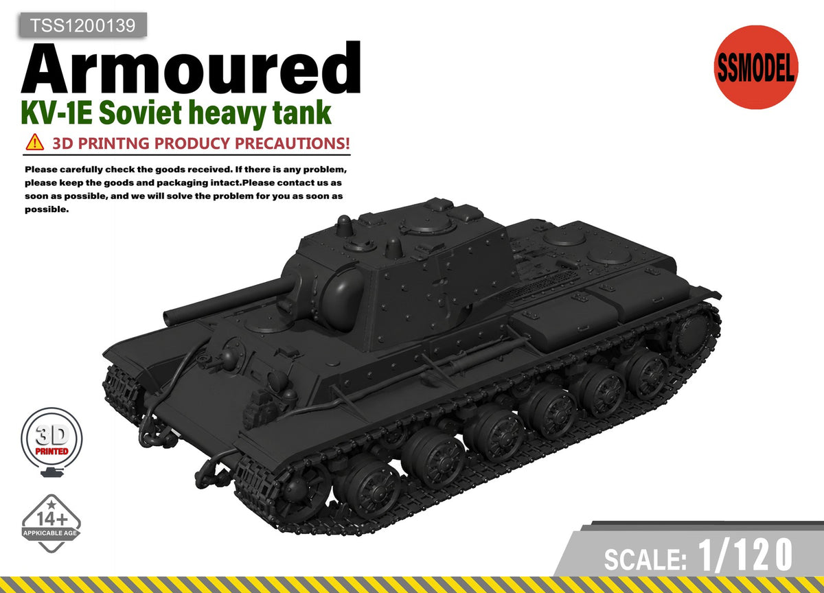 SSMODEL 1/120 KV-1 (late LKZ) Soviet heavy tank resin model kit TSS1200139