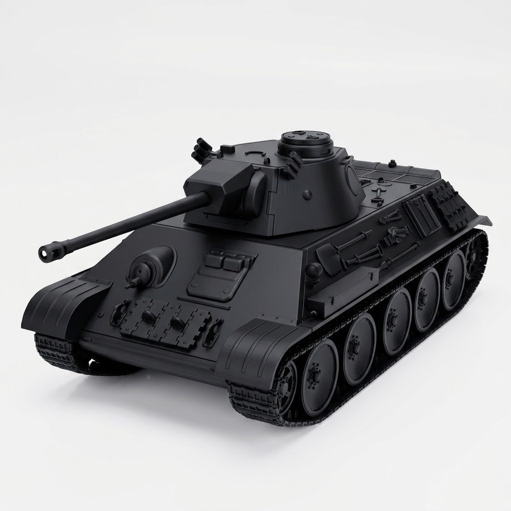 SSMODEL 1/100 WWII German Panther VK30.02 & 3 Tankmen Resin Model Kit TSS1000806 — detail view 2