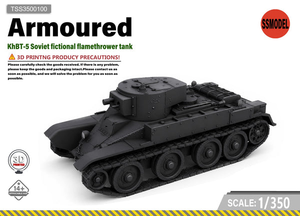SSMODEL 1/350 KhBT-5 Soviet fictional flamethrower tank Model Kit TSS3500100