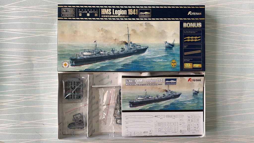 Flyhawk FH1103S 1/700 HMS Legion 1941 DELUXE EDITION Plastic Model Kit