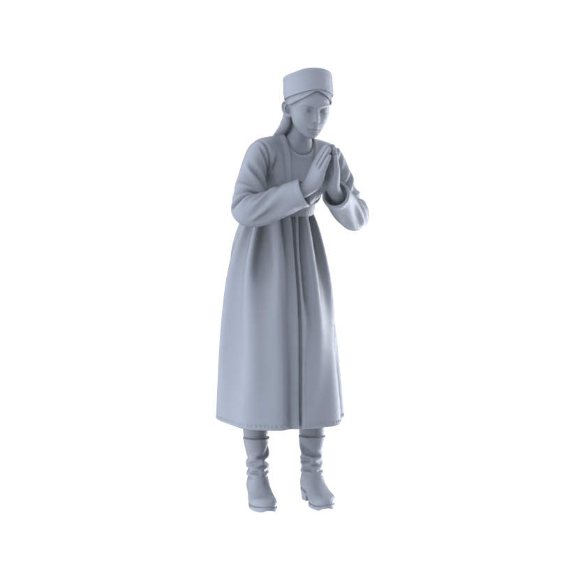 Detail view of Yao's Studio LYTR264 Ritual Women Quartet Resin Miniature Model 4-Figure Set, Unpainted Traditional Ceremony Figures, DIY Painting Scene Decoration Miniatures Diorama Resin Figures Model