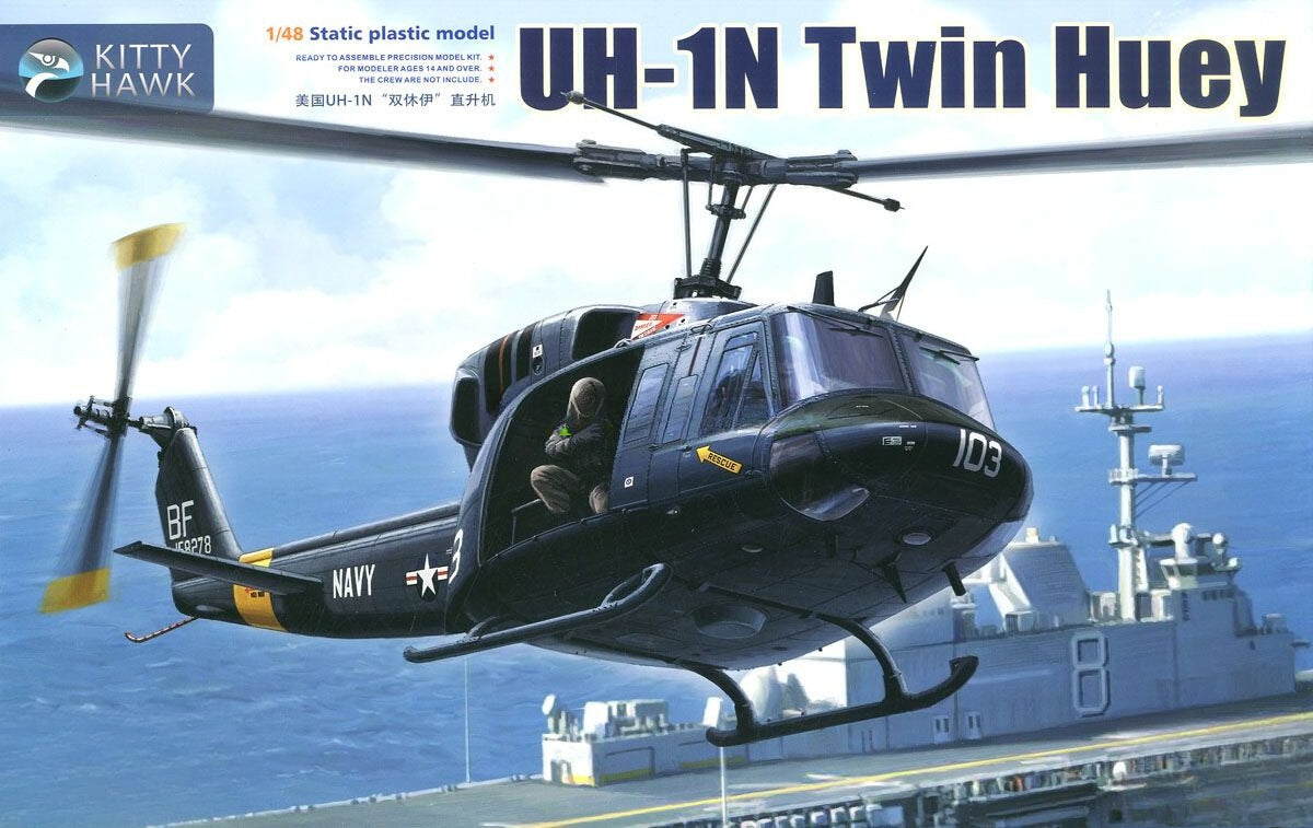 Kitty Hawk KH80158 1/48 UH-1N Twin Huey Plastic Model Kit Main image