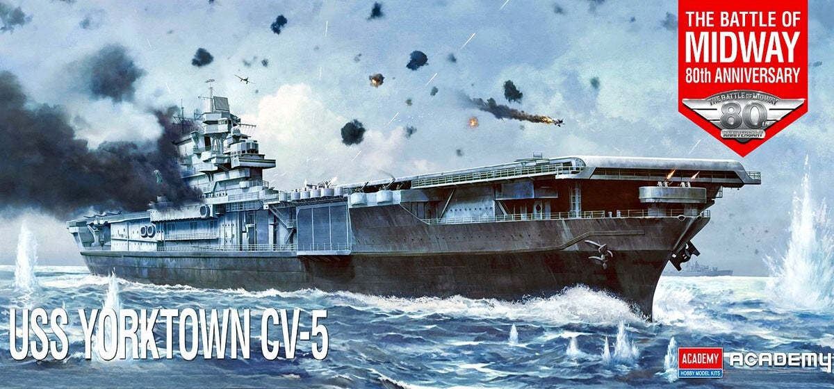 Academy 14229 1/700 scale USS Yorktown CV-5 `Battle of Midway model kit Main image
