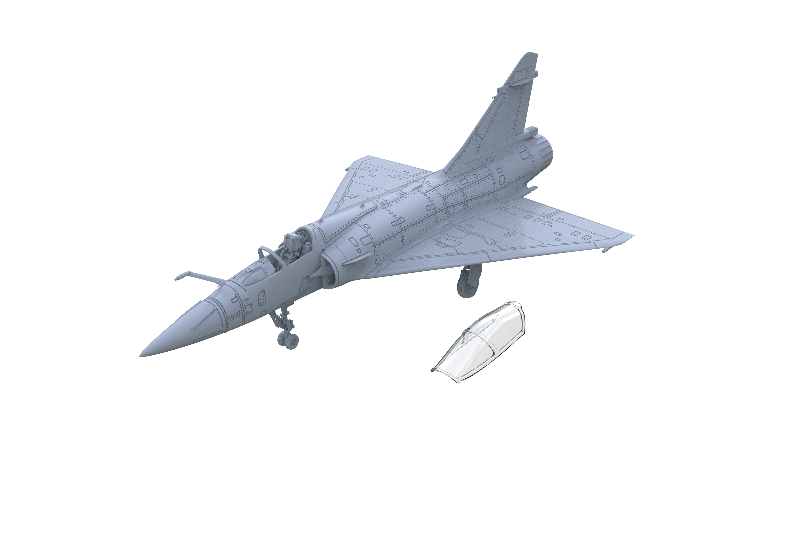 Yao's Studio LYR708 Fighter Aircraft Military Model Kit French Mirage 2000-5F Fighter