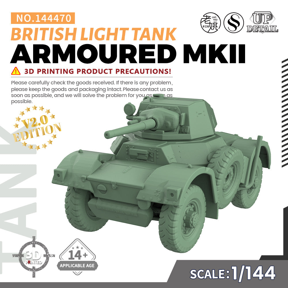 SSMODEL 470 Military Model Kit British ARMOURED MKII Light Tank