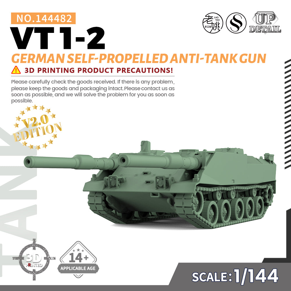 SSMODEL 482 Military Model Kit German VT 1-2 Self-Propelled Anti-Tank Gun Main image