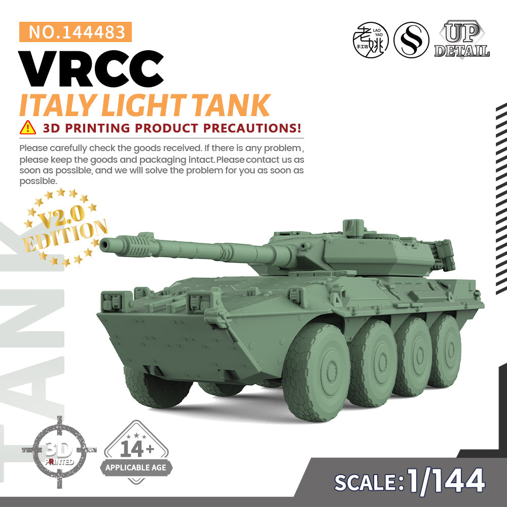 SSMODEL 483 Military Model Kit Italy VRCC Light Tank