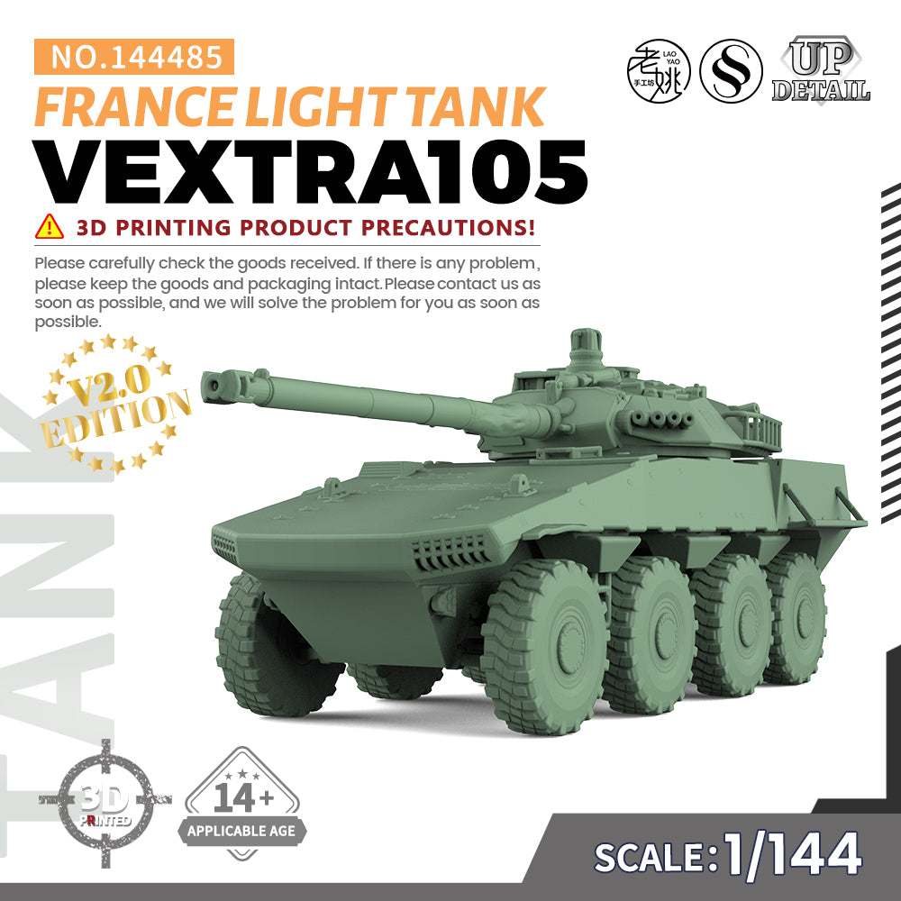 SSMODEL 485 Military Model Kit France VEXTRA105 Light Tank — scale model kit
