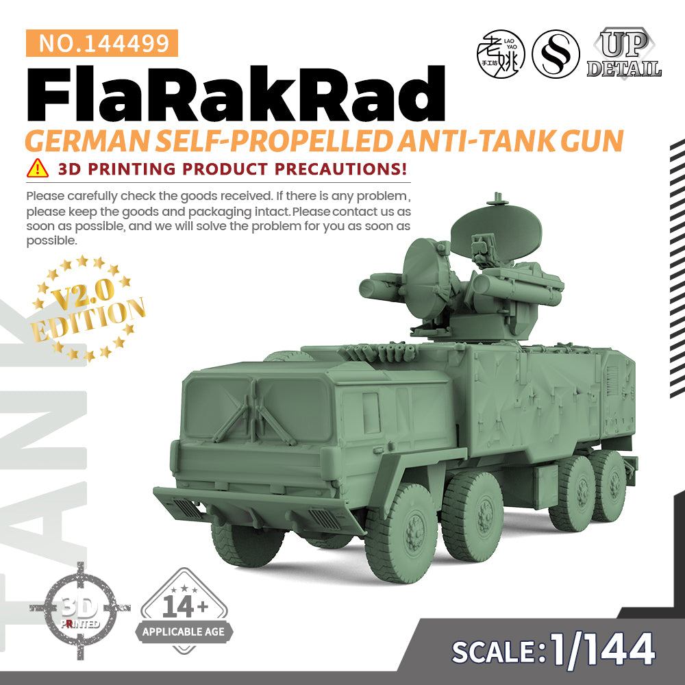 SSMODEL 499 Military Model Kit German FlaRakRad Self-Propelled Anti-Tank Gun — scale model kit