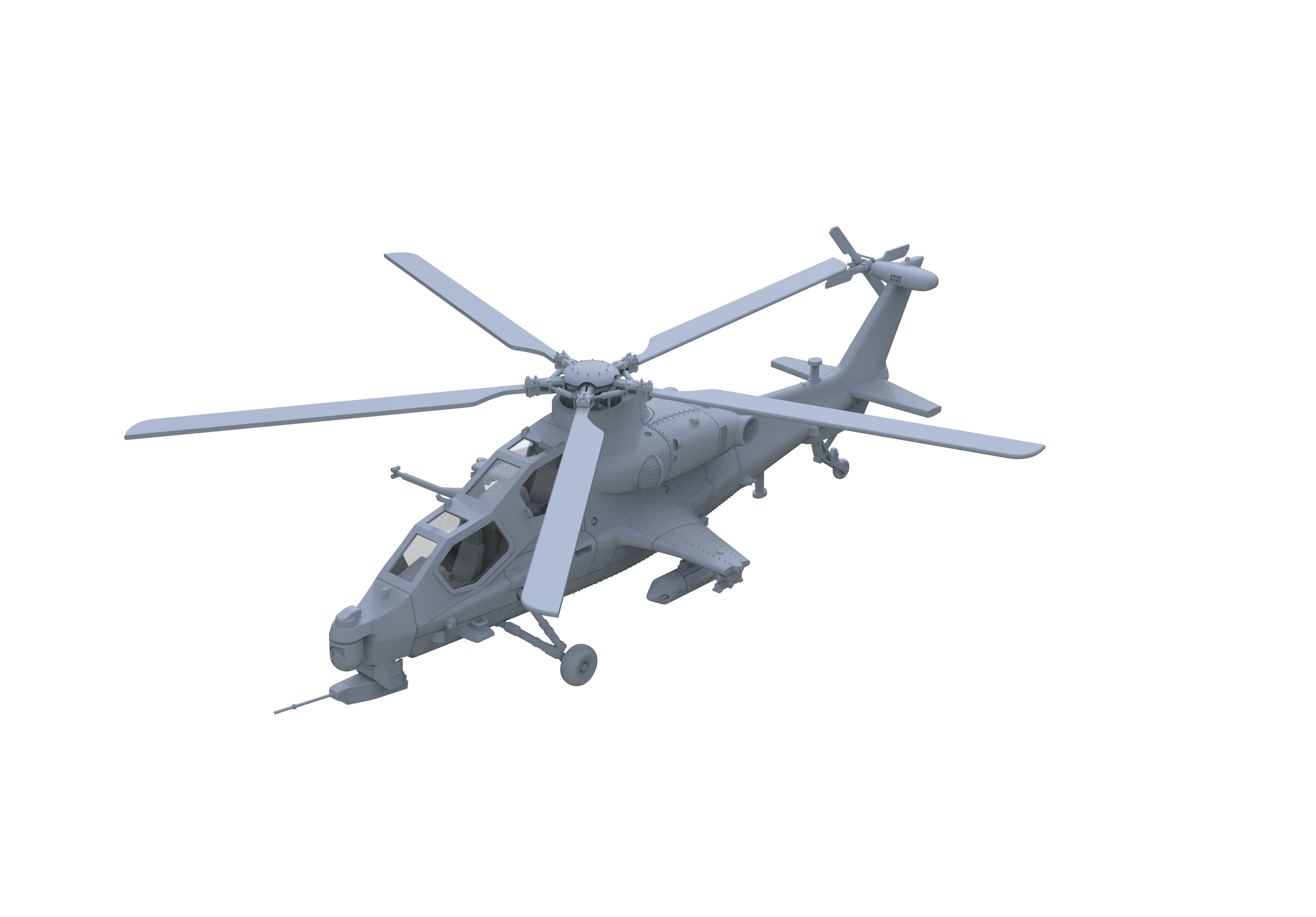 Yao's Studio LYR903 Fighter Aircraft Military Model Kit China Z-10 Helicopter