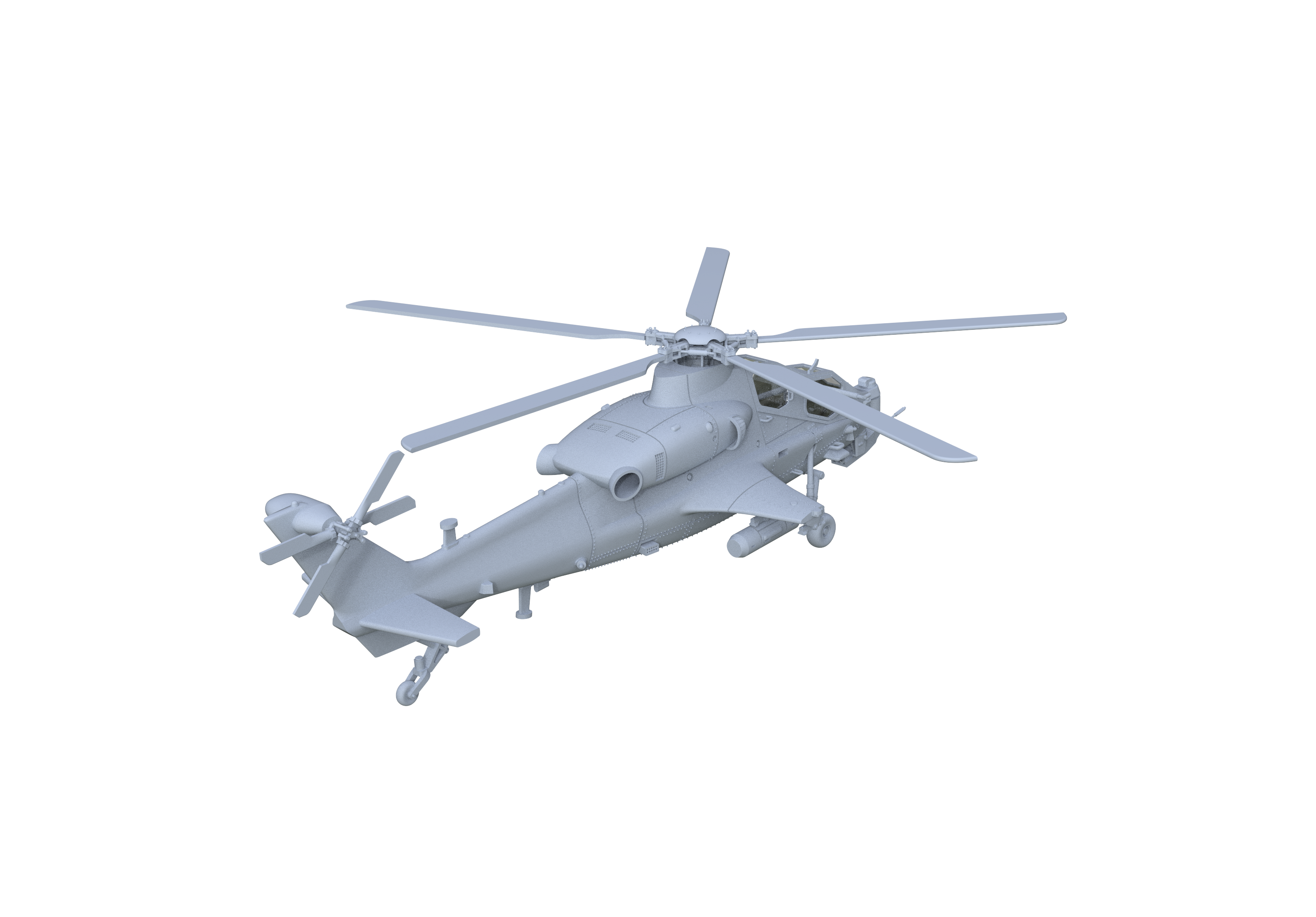 Yao's Studio LYR903 Fighter Aircraft Military Model Kit China Z-10 Helicopter