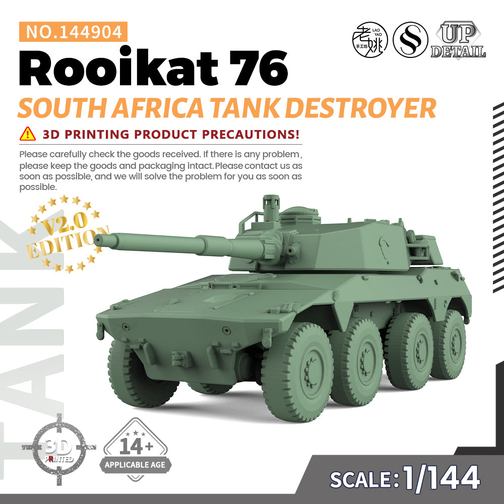 SSMODEL 904 Military Model Kit South Africa Rooikat 76 Tank Destroyer Main image
