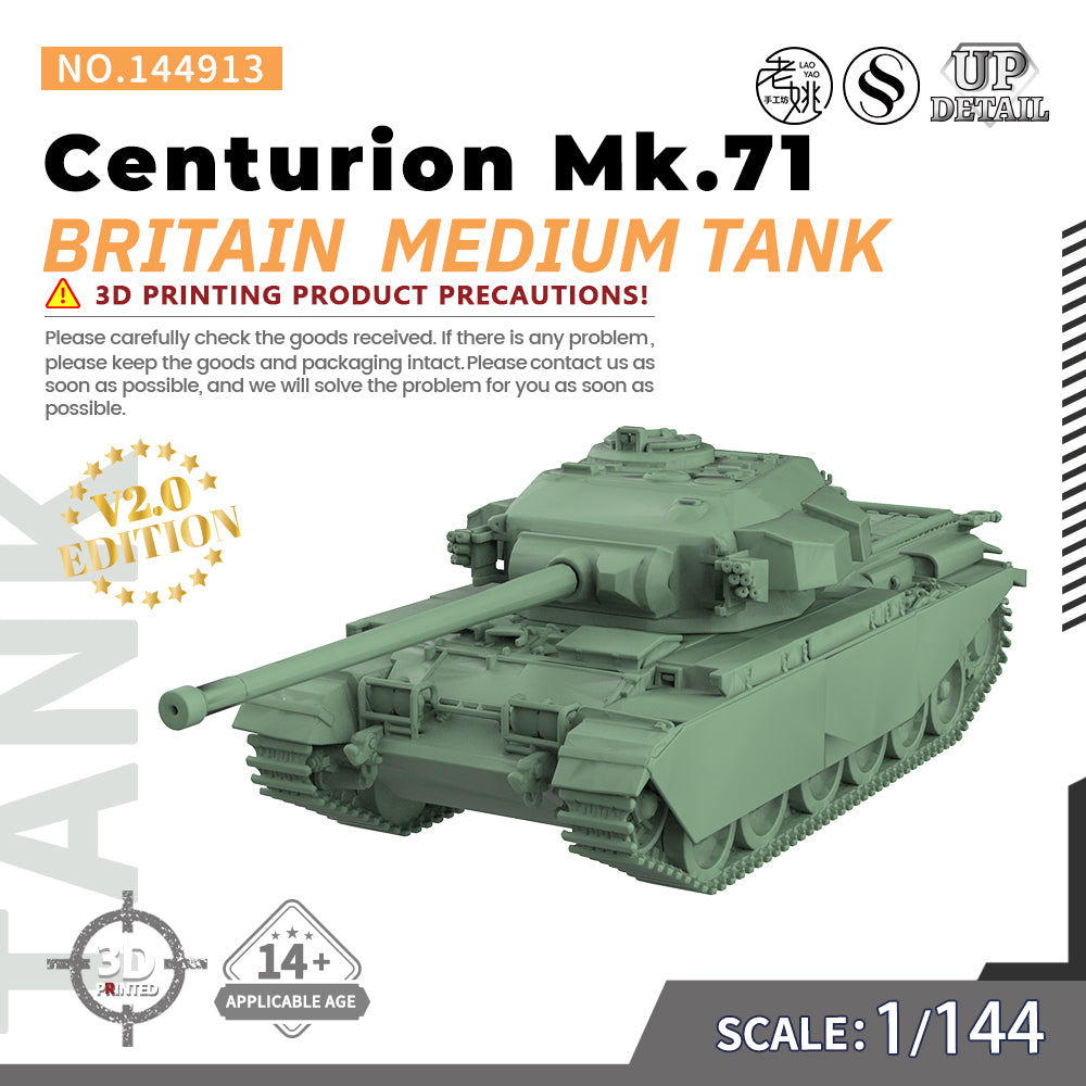 SSMODEL 913 Military Model Kit Britain Centurion Mk.71 Medium Tank Main image