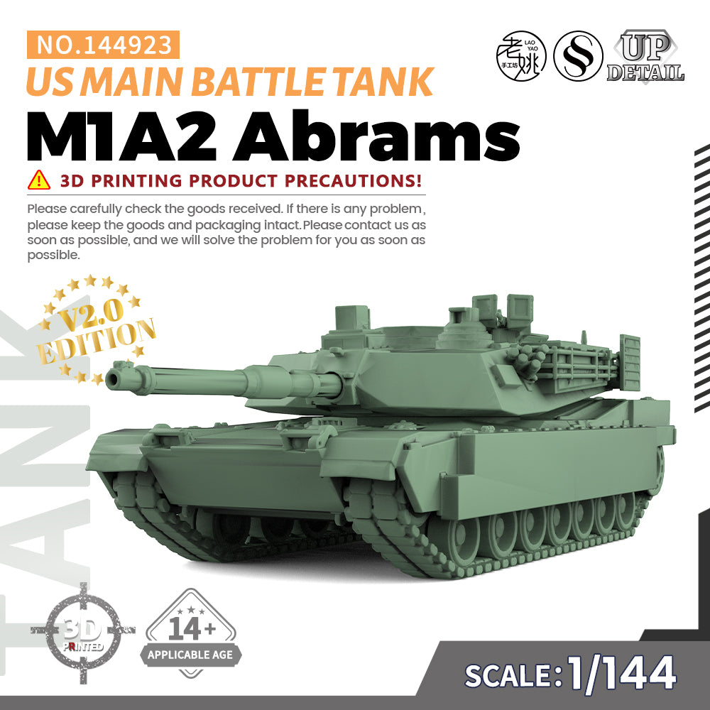 SSMODEL 923 Military Model Kit US M1A2 Abrams Main Battle Tank Main image