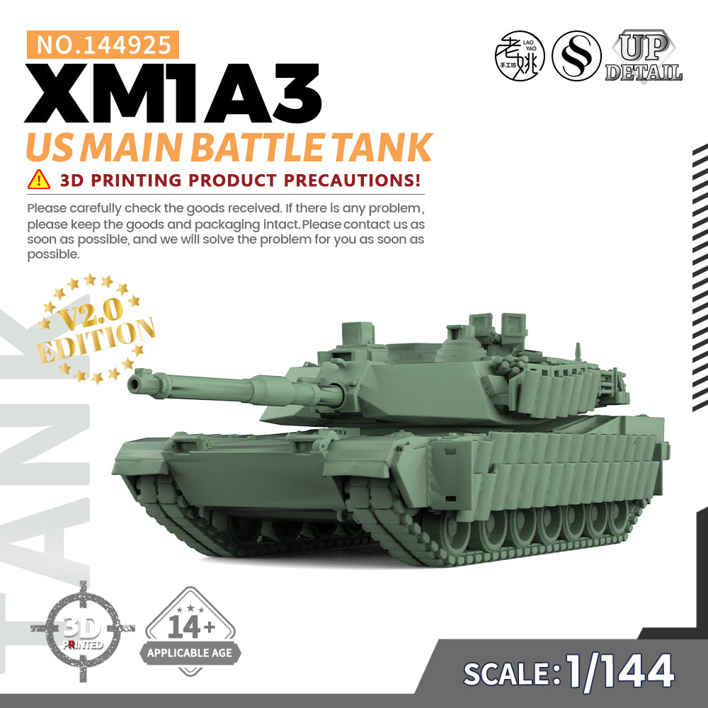 SSMODEL 925 Military Model Kit US XM1A3 Main Battle Tank — scale model kit