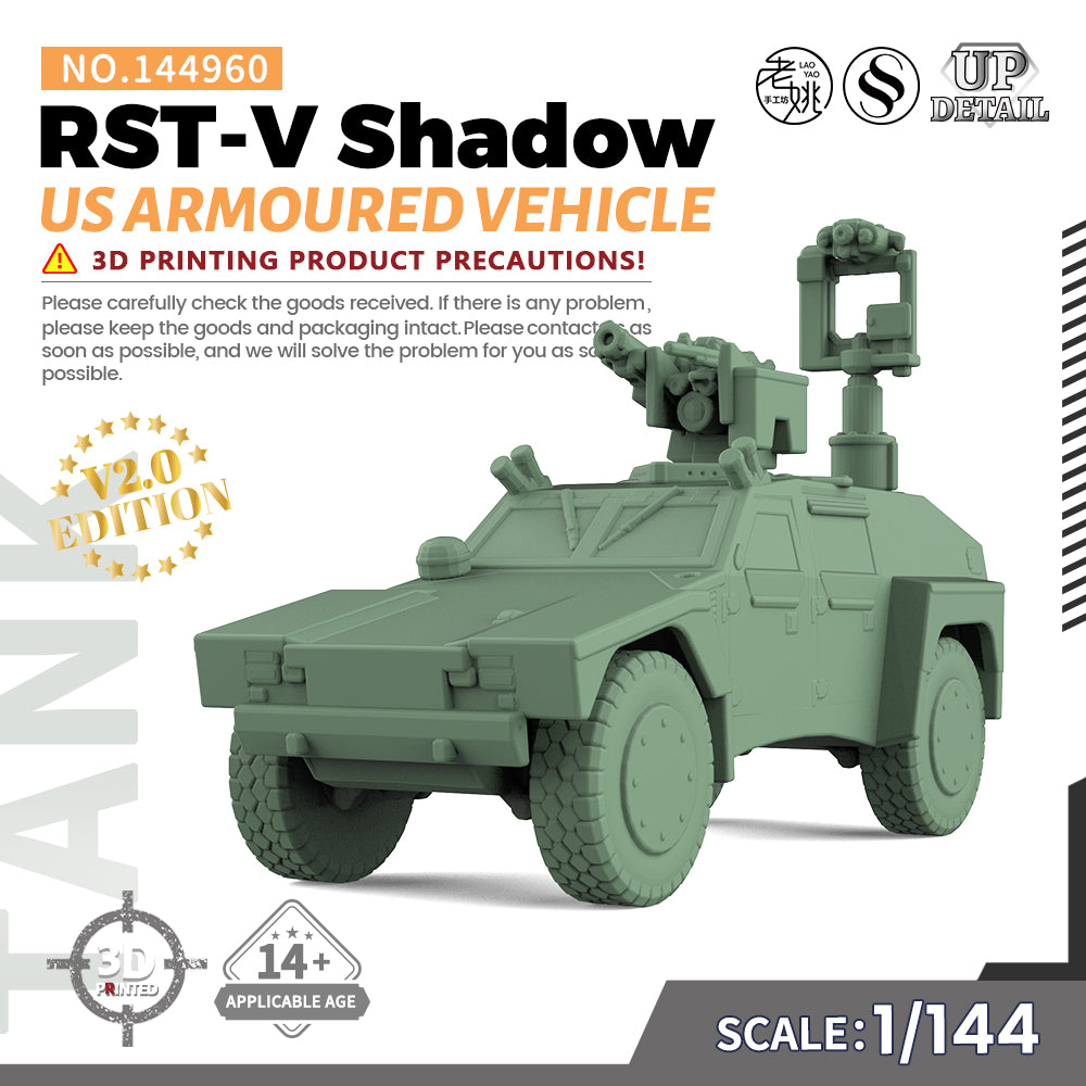 SSMODEL 960 Military Model Kit US RST-V Shadow Armoured Vehicle — scale model kit