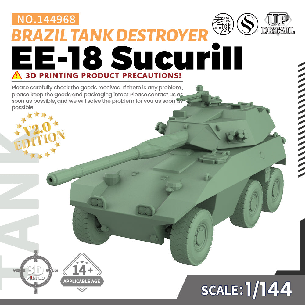 SSMODEL 968 Military Model Kit Brazil EE-18 SucuriII Tank Destroyer
