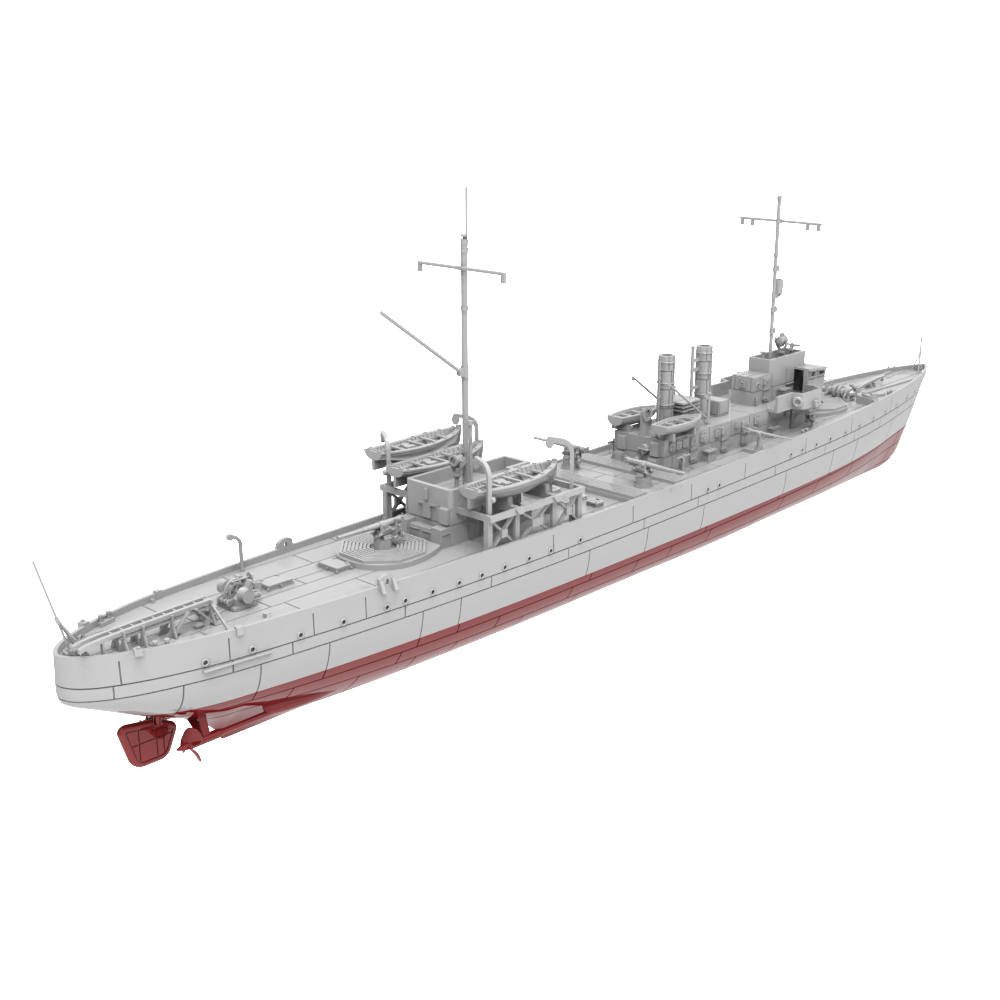 RHWS016S France Marne Class Destroyer Marne Full Hull