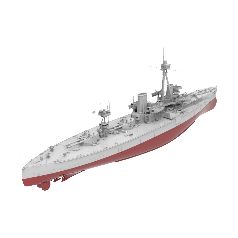 RHWS041S   Military Model Kit Full Hull British HMS Dreadnought — detail view 2
