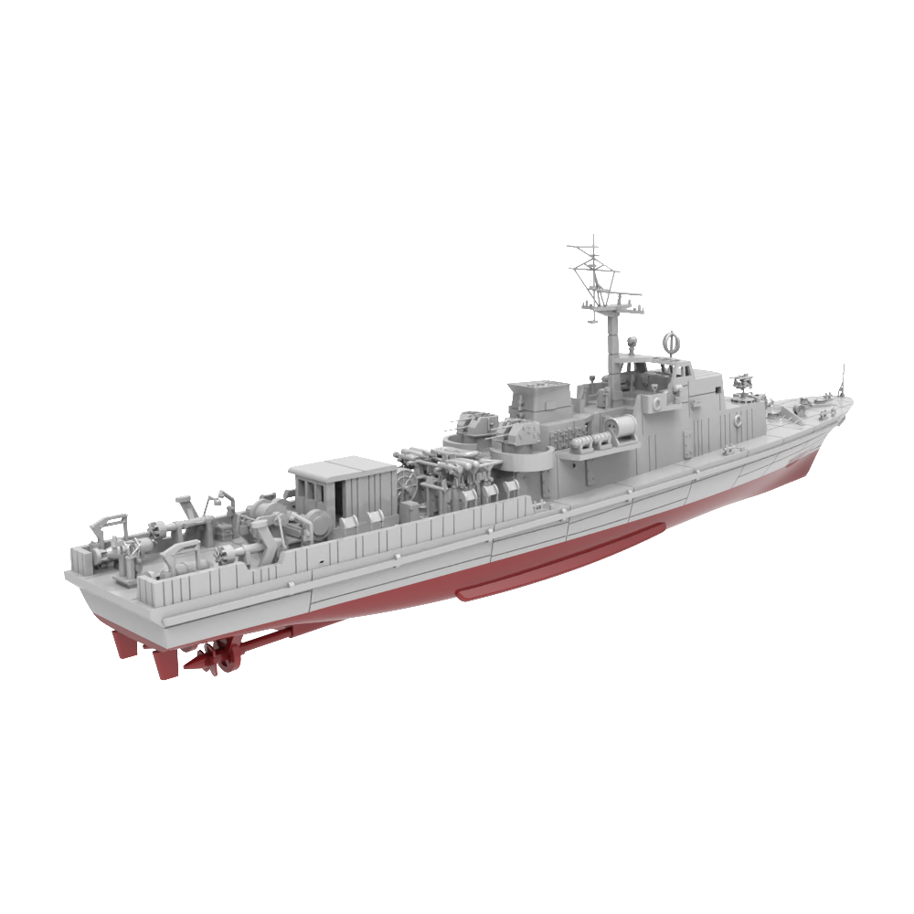 RHWS010S German Project 89.2 Submarine Chaser Bernau Full Hull — scale model kit