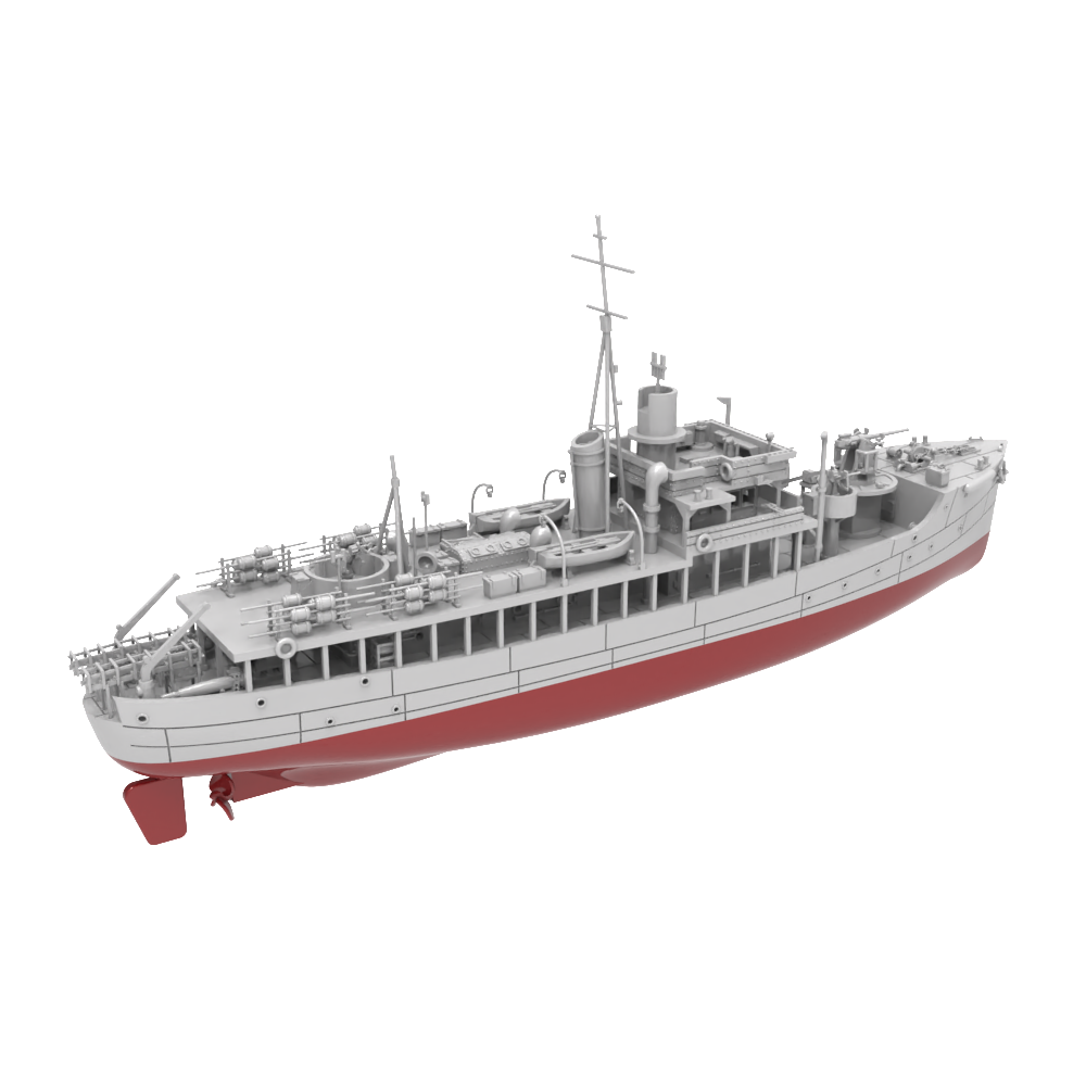 RHWS015S HMS Isles Cllass Submarine Chaser Liscomb Full Hull