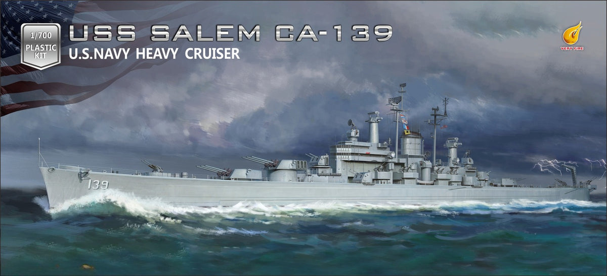 VeryFire VF700908 1/700 USS SALEM CA-139 U.S NAVY CRUISER — scale model kit